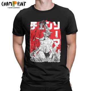 oversize T-shirt เสื้อยืดแขนสั้น ผ้าฝ้าย 100% พิมพ์ลาย Chainsaw Man Warrior Leisure สไตล์ญี่ปุ่น สําหรับผู้ชาย S-5XL