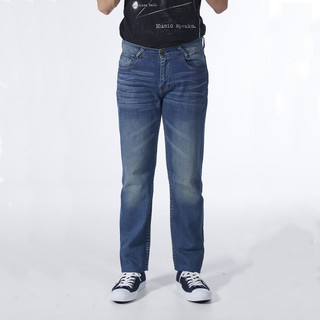 Mc JEANS กางเกงยีนส์ชาย กางเกงยีนส์ แม็ค แท้ ผู้ชาย กางเกงขายาว ทรงขาตรง สียีนส์ ทรงสวย คลาสสิค MBI2137