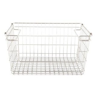 🔥แนะนำ!! ตะกร้าสเตนเลสเหลี่ยมแบบเปิดหน้าซ้อนได้ M KECH ตะกร้าใส่ของในครัว WIRE BASKET KECH ORGAN M STAINLESS STEEL