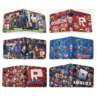 กระเป๋าสตางค์ หนัง PU ใบสั้น พิมพ์ลายอนิเมะ Roblox Game Merchandise เหมาะกับใส่เหรียญได้