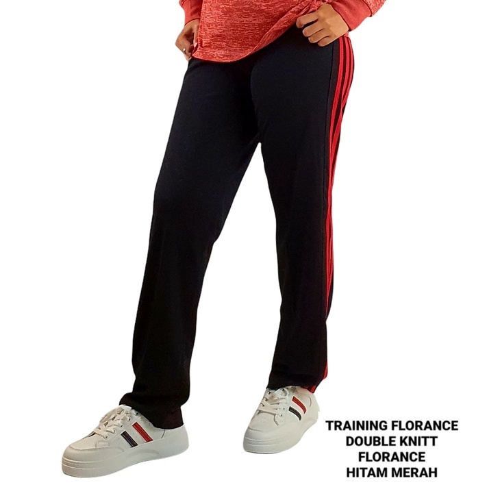 MERAH Frasser florance กางเกงเทรนนิ่งผู้หญิง สีดํา แดง sms