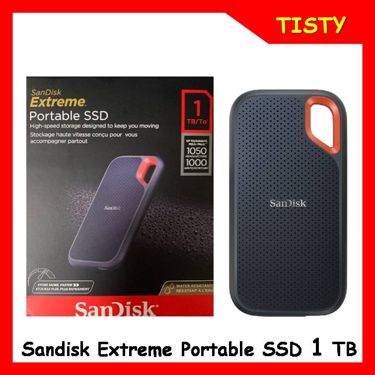 แท้ 100% Sandisk External SSD 1TB Type C [1050MB/s] Extreme Portable V2 (SDSSDE61) ฮาร์ดดิสก์แบบพกพา