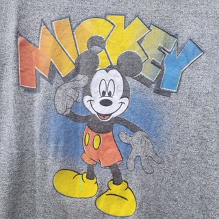 เสื้อยืดมือสอง Vintage Usa Mickey Mouse งานเก่า 80-90s Size M.อก19/ยาว27