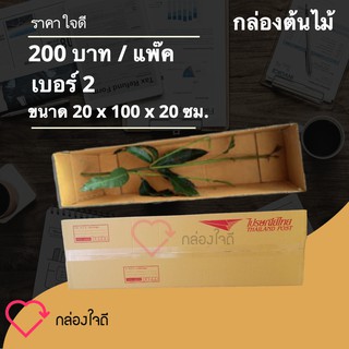 กล่องต้นไม้ เบอร์ 2 ขนาด 20 x 100 x 20 ซม. (5 ใบ) ราคาใจดี ส่งฟรีทั่วประเทศ