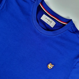 Apiece My puppy royal blue tee shirt / เอพิช ปักน้องหมา เสื้อยืดคอกลมสีน้ำเงิน