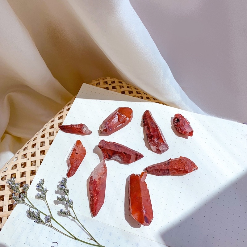 [Glace Crystals] Hematite Quartz Fire Quartz จาก Zambia