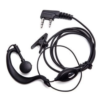 2-Pin ชุดหูฟัง Mic Walkie Talkie Head Mount หูฟังความปลอดภัยสายไฟสําหรับ UV-5R UV-5RE UV-6R BF-888S Kenwood Two Way วิทยุชุดหูฟัง