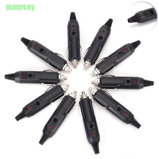 ซ็อกเก็ตจุดบุหรี่ 12 v male+ฟิวส์สีแดง led 5 ชิ้น/ชุด