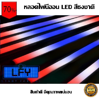 หลอดไฟนีออน LED หลากสี!! T8-THAI กันน้ำ หลอดไฟตกแต่งงานวัด สีธงชาติ