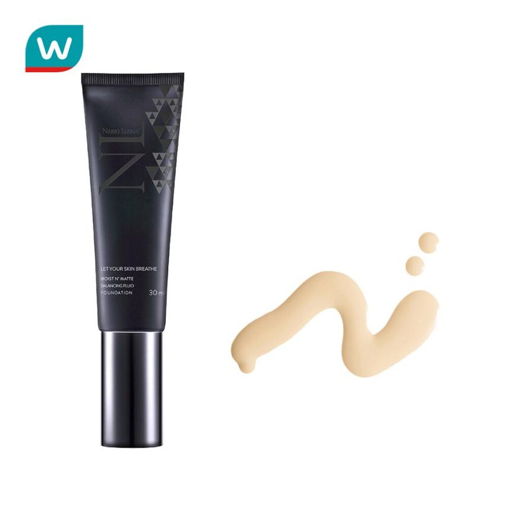 Nariollarias นาริโอะ ลาเรียส มอย แอนด์ แมท บาลานซิง ฟลูอิด ฟาวเดชัน SPF50 PA++++ #02 สมูท ลาเต้