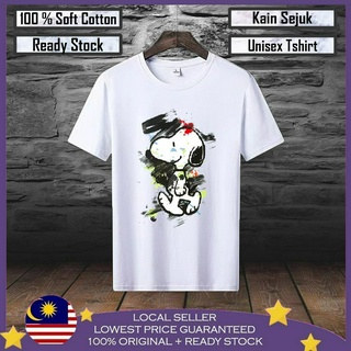 เสื้อยืด ผ้าฝ้าย 100% พิมพ์ลาย Snoopy Baju สําหรับผู้ชาย