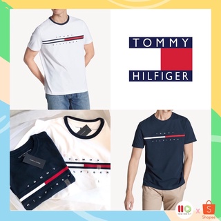 🍭ลด 130.-🍭โค้ด •PTP9SEP• TOMMY HILFIGER ESSENTIAL FLAG LOGO T-SHIRT (NEW)