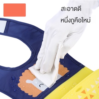 หมวกแชมพูเด็ก❀❀ผ้ากันเปื้อน Royal Pet Baby Waterproof Bib Baby Meal Bib Complementary Food Rice Pocket Feeding Children