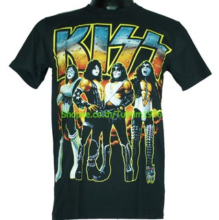 เสื้อยืดผ้าฝ้ายพรีเมี่ยมเสื้อวง Kiss เสื้อยืดแฟชั่นวงดนตรี เสื้อวินเทจ คิส  KIS1283