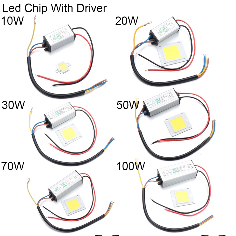 ☆YOLA☆ High Bright LED COB Chip DIY Floodlight Spotlight 10W 20W 30W 50W  70W 100W Light Source White/ Warm white New AC 85-265V For Flood Bulb Lamp  with Power Supply Driver/Multicolor |