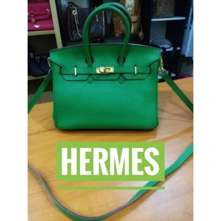 HERMES​ ครอสบอดี้​ หนังแท้!!! สีเขียว