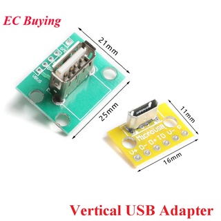 บอร์ดอะแดปเตอร์แปลง Microusb Micro Usb 2.0 Female Head A Connector 2.54 มม. Pcb 180 องศา