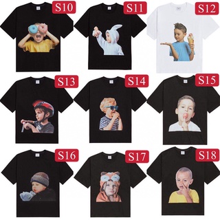 [S-5XL]ขายดีที่สุด เสื้อยืดแขนสั้น ผ้าฝ้าย พิมพ์ลายหน้าเด็ก AD&amp;V พลัสไซซ์ สําหรับผู้ชายและผู้หญิง