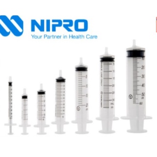 กระบอกฉีดยา ไม่มีเข็ม Nipro Syringe 1 ml / 3 ml / 10 ml / 20 ml และ 50 ml without needle