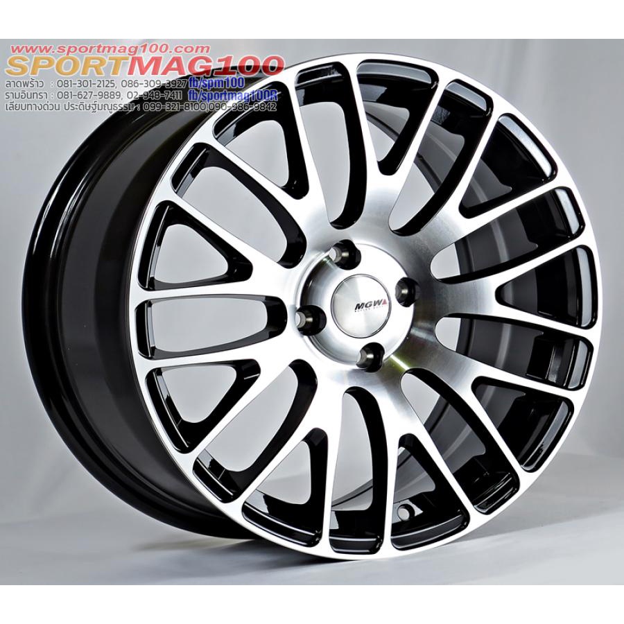 ล้อแม็กซ์ MGW Mesh1025 สีดำเงา 7-17นื้ว 4รู100  ET42 [12402]