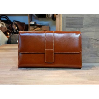 Leather Bag code : LB009 กระเป๋าสตางค์ ใบยาว สีน้ำตาลเข้ม