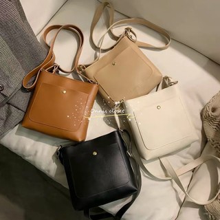 Onnis_closetพร้อมส่ง👝กระเป๋าสะพายข้าง สไตล์เกาหลีทรงเหลี่ยมแฟชั่นกระเป๋าแฟชั่นใหม่#7074