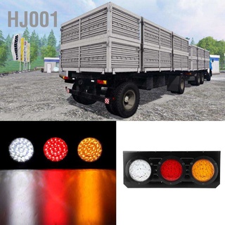 Hj001 ไฟเตือน ไฟท้าย 3 สี 72Led 12V กันน้ำ สําหรับติดท้ายรถยนต์ รถบรรทุก