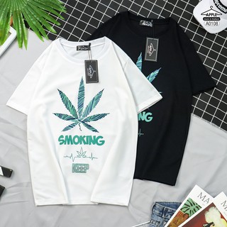 เสื้อยืด โปโล ลาย SMOKING 🍀 เสื้อคู่