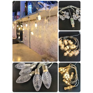 Christmas Light LED ไฟหลอดประดับปีใหม่ กันน้ำกันฝนเหมาะสำหรับประดับสำหรับตบแต่ง ปีใหม่ และงานเทศกาล  ใช้ไฟจาก USB 5Volts