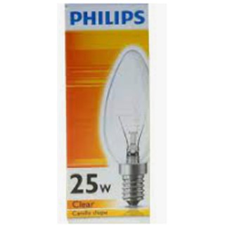 หลอดจำปา แก้วใส/แก้วฝ้า 25w-40w E14 Philips(จนกว่าสินค้าจะหมด)และเป็นยี่ห้ออื่นให้เลือก (ใช้ร่วมกับสวิตซ์หรี่ไฟ)