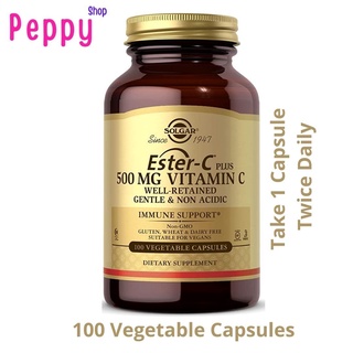 Solgar Ester-C Plus Vitamin C 500 mg 100 Vegetable Capsules วิตามินซี 500 มิลลิกรัม 100 เวจจี้แคปซูล