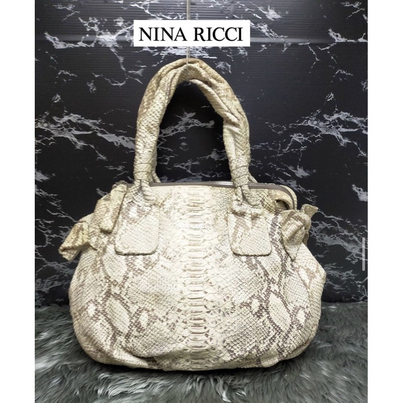 🐍 ส่งต่อ Nina Ricci กระเป๋าหนังงู แท้ 💯