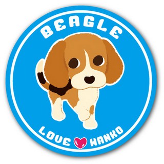 สติกเกอร์ ป้ายติดกระจก สติกเกอร์สัตว์เลี้ยง สติกเกอร์หมา Beagle AE10