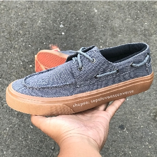 Zapato Gray Gum Waffle DT Vans รองเท้าผ้าใบลําลอง สีเทา