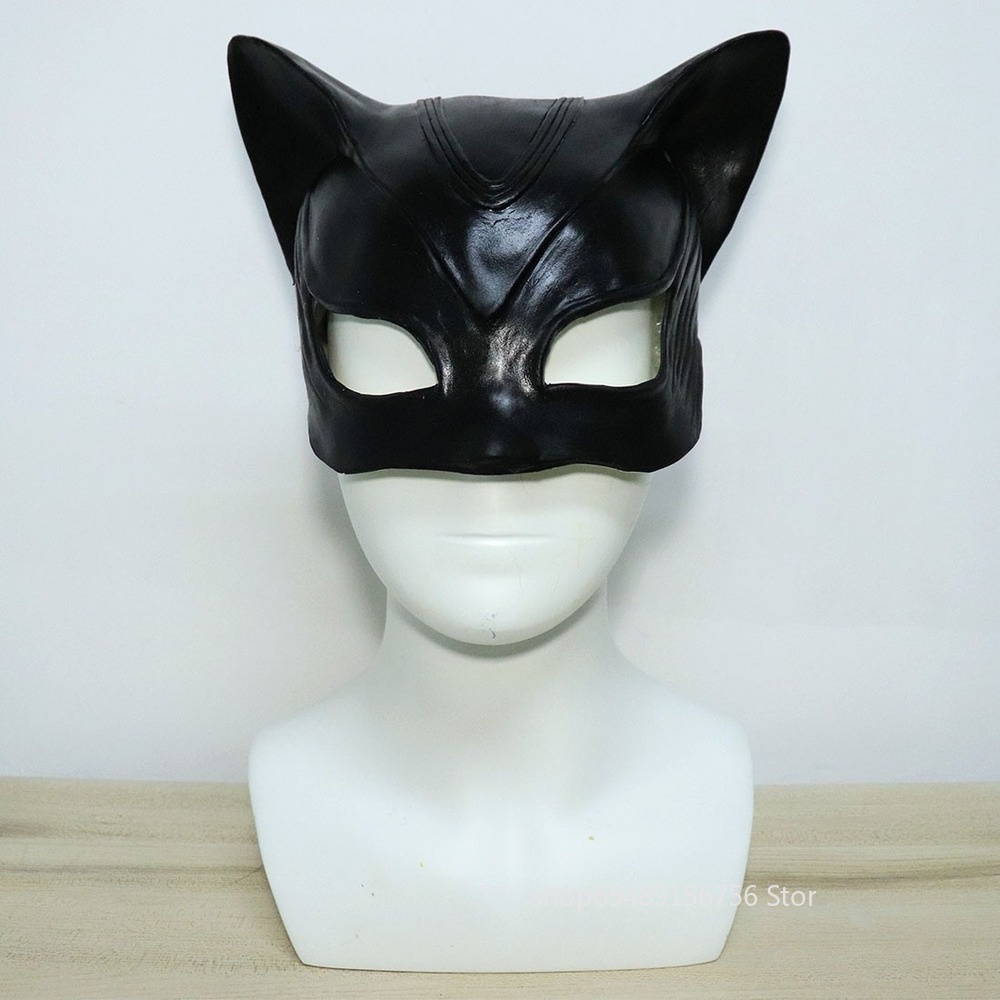 อุปกรณ์ประกอบฉากคอสเพลย์ Superhero Woman Cat Mask Cosplay Costume Latex ...