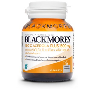 ✨หมดอายุ10/22✨Blackmores BIO C Acerola Plus 1500mg 40 เม็ด แบลคมอร์ส วิตามินซี ไบโอซี อะซีโรลา พลัส**