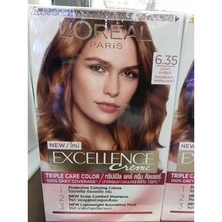 ✅ สีลอลีอัล ❤️Loreal ExcellencefashionCreamโทนสีปิดผมขาวแนบสนิท