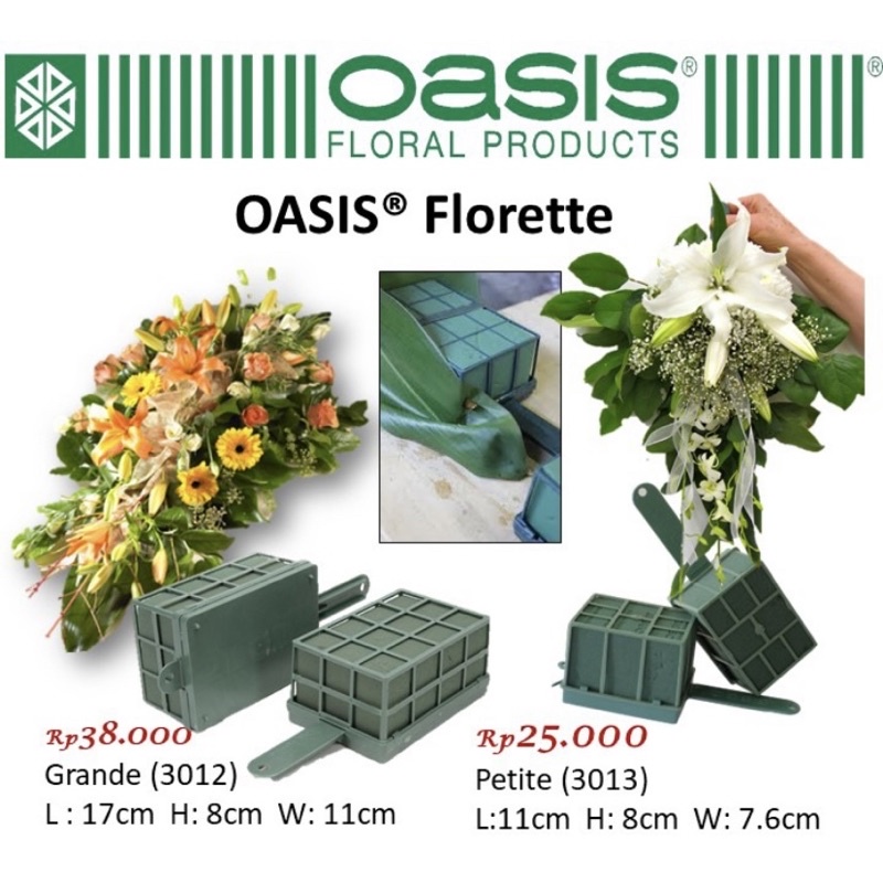 GANTUNGAN OASIS Florette Petite 3013 เปียก Oasis แขวนรวมดอกไม้โฟม Florist สินค้าดอกไม้อุปกรณ์ดอกไม้เ