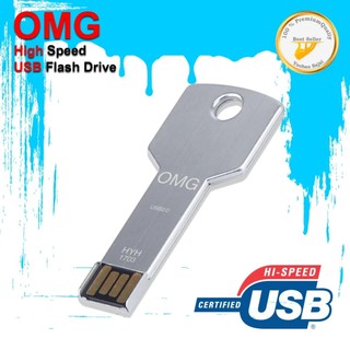 OMG Flash Drive HYH-1 128GB USB 2.0 Metal waterproof High Speed เงิน #844