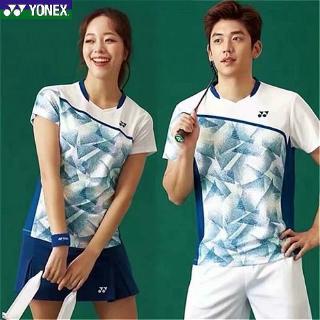 เสื้อกีฬา ชุดกีฬาแบดมินตัน YONEX ผ้าใส่สบาย ระบายอากาศดี ไม่ร้อน เสื้อยืดลำลองสำหรับผู้ชายและผู้หญิงแขนสั้น