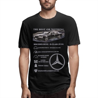 Couestore เสื้อยืดคอกลม แขนสั้น ผ้าฝ้ายแท้ 100% พิมพ์ลาย Yanmei Mercedes Benz The Best Or Nothing E Class W124 สไตล์เกาห