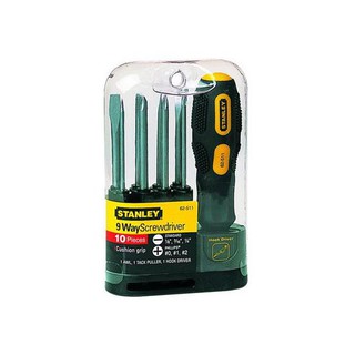 ไขควงชุด STANLEY 62-511 9 ชิ้น/ชุด สีเหลือง-ดำ 9EA/SET STANLEY SCREWDRIVER SET