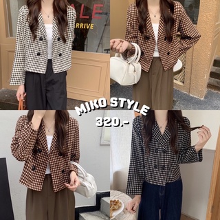 พร้อมส่งจากไทย MIKO STYLE - POPPY MINI BLAZER 🎟️ ใส่โค้ด WYHZPK ลดเหลือ 275.-