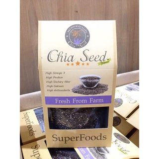เมล็ดเจีย เมล็ดเชีย Chia Seeds ตรา Wjs ขนาด 200g นำเข้าจากเม็กซิโก ถูกที่สุด สดจากไร่ จากฟาร์ม ธัญพืชเพื่อสุขภาพ สะอาด