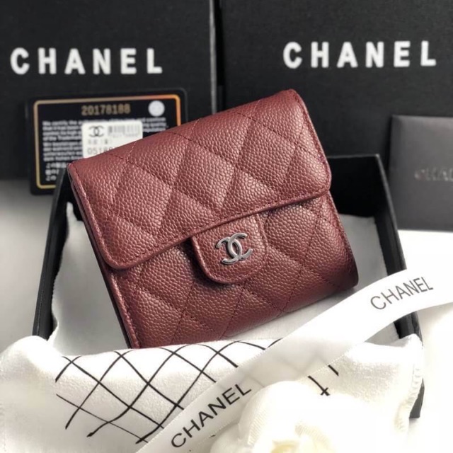 กระเป๋าสตางค์ Chanel เกรดHiend หนังแท้❗️ 1:1 สลับแท้ เอกสารครบ Full set💕