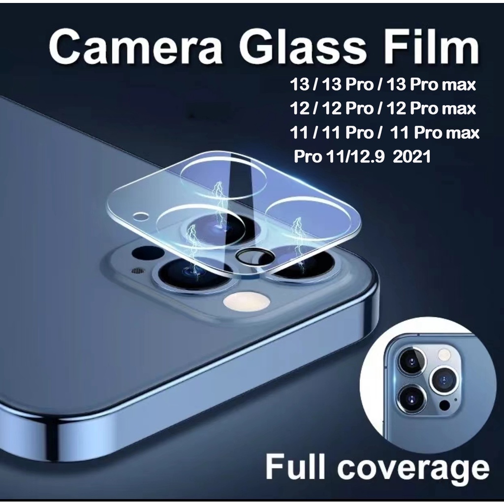 🔥ฟิล์มกระจกเลนส์กล้องสำหรับ iPhone 14 pro max 13 16 Plus 15 12 11  ProMax 16plus นิรภัย ใส ฟิล์มกันรอยกล้อง 13 mini