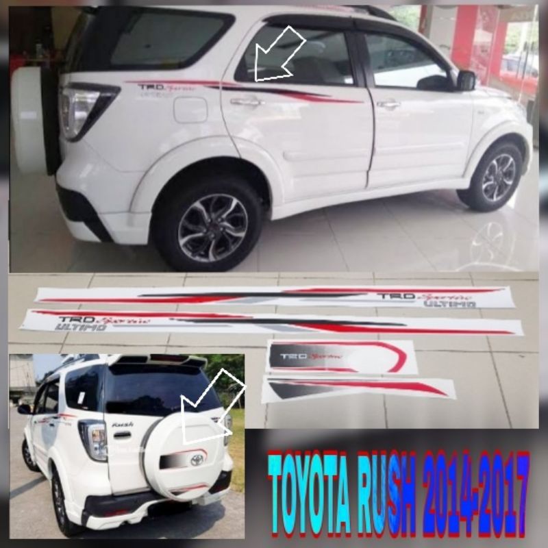 TOYOTA RUSH BODY STICKER + TIRE COVER STICKER PACKAGE