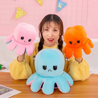 2021 ตุ๊กตาปลาหมึก Reversible Flip octopus ตุ๊กตา ของเล่น ของขวัญเด็ก พลิกกลับด้านปลาหมึก ตุ๊กตาสัตว์น่ารัก ตุ๊กตาปลาหมึก ตุ๊กตาปลาหมึกเปลี่ยนอารมณ์ ตุ๊กตาปลาหมึก tiktok