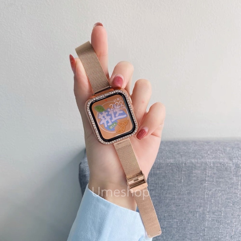 สายเหล็ก สายนาฬิกา สาย watch  ultra11 10 9 8 7 6 5 se 38mm 40mm 42mm 44mm 45mm มาใหม่ สาย Watch Ume แบบล็อก สายนาฬิกา