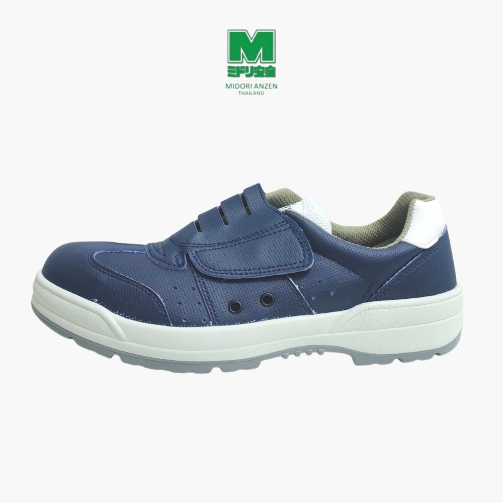 Midori Anzen รองเท้าเซฟตี้ สไตล์สนีคเกอร์ รุ่นNS9-595SNG-P สีน้ำเงิน / Safety Sneaker Midori Anzen N